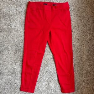 Loft Red Julie Skinny Ankle Pants